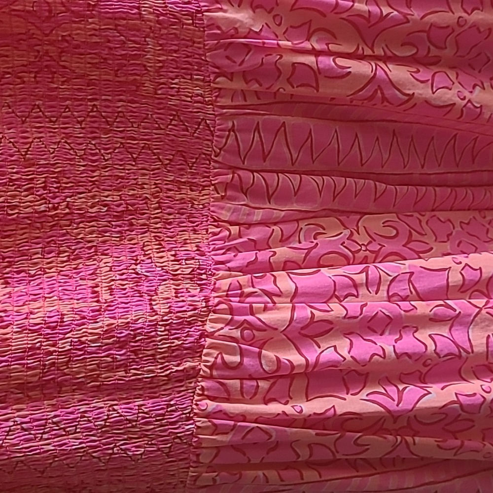 Vineyard Vines Neon Tortola Smocked Midi Dress Sz M - Picture 7 of 9
